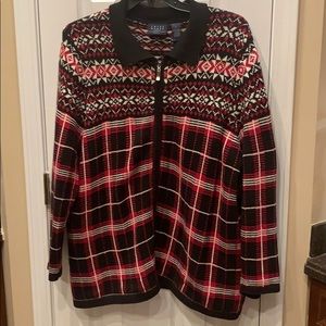 Heavy weight zippered front sweater